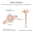 thumbnail image 5 of Rosec Jewels IGI Certified Lab Grown Pink Diamond Engagement Ring - 1 Carat - Fancy Pink Color and VS1 Clarity - Vintage Pink Diamond Ring, 14K Rose Gold, US 12.50, 5 of 8