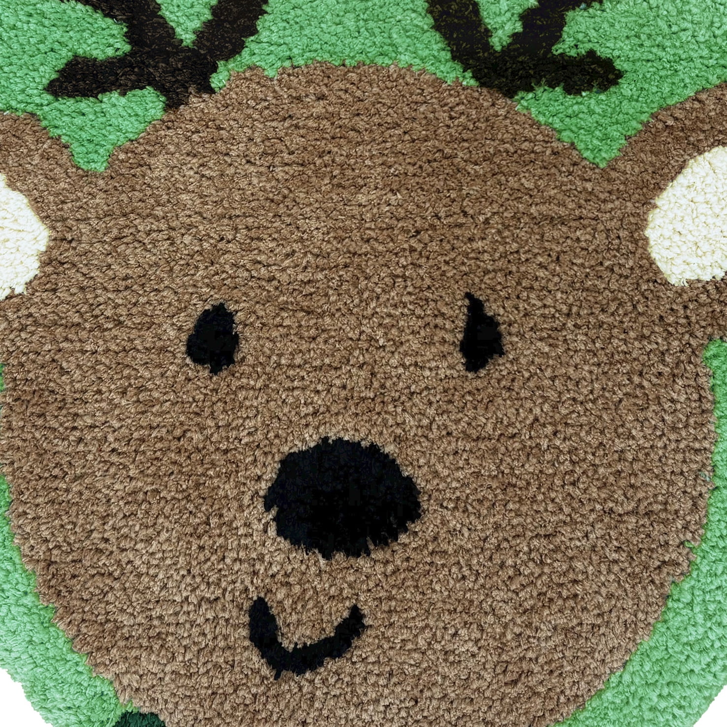 Holiday Time - Reindeer 2-Piece Polyester Holiday Bath Rug Set w/ Contour Rug & Toilet Cover