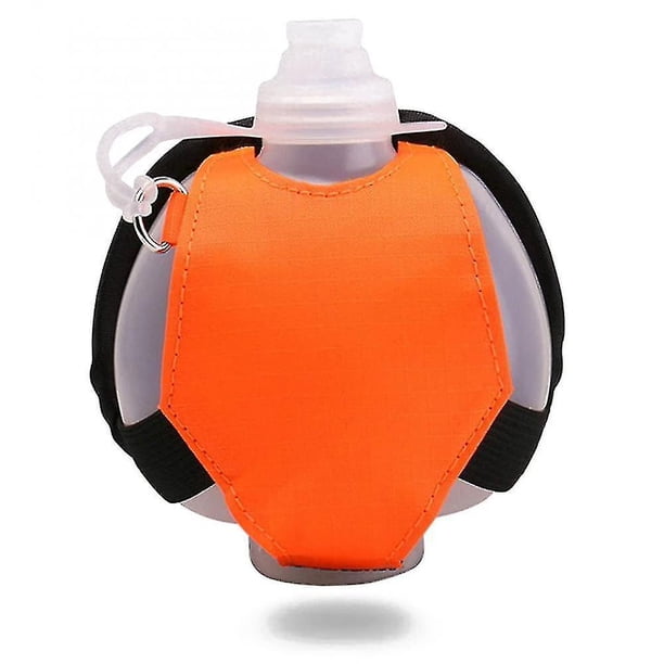 Botella de agua de muñeca manos libres portátil Gemdeck para correr (naranja)
