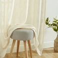 thumbnail image 4 of THD Lynda Faux Linen Textured Semi Sheer Window Rod Pocket Thick Curtains Drapery Panels, Pair, 4 of 6