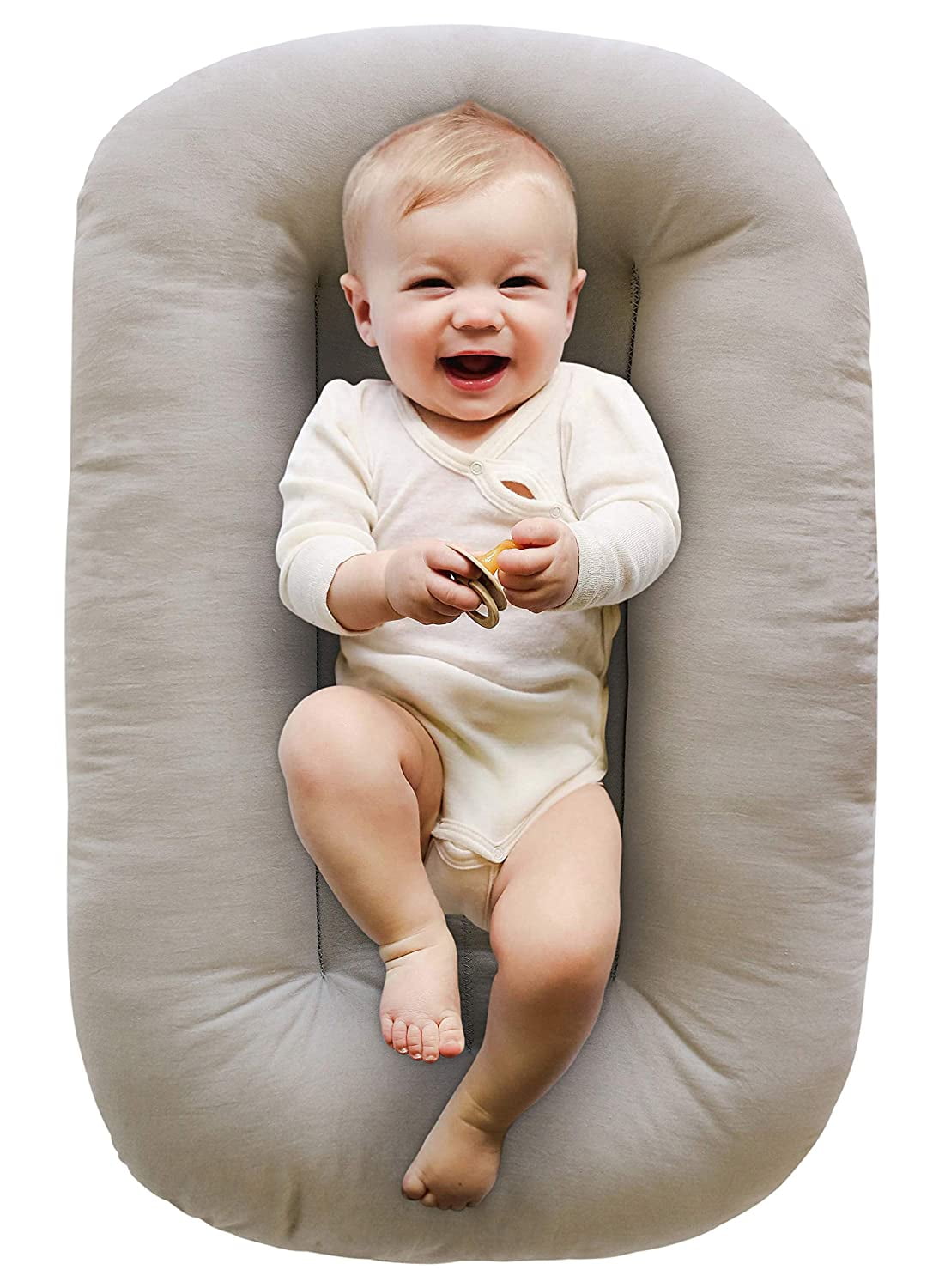 Borje Baby Lounger Portable Super Soft Organic Cotton and Breathable Newborn Lounger Perfect for Co-Sleeping 