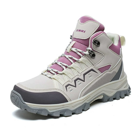 Men's Sneakers Fashion Hiking Boots High Top Leather Outdoor Trekking Sneakers For Couples And Running Adventure