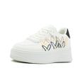 thumbnail image 3 of Tenis Caterina Dama Casual Negro Corazones Antiderrapante Blanco 26, 3 of 6