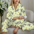 thumbnail image 6 of Picia Funny Chicken Pattern Women’s Long-Sleeve Sleepwear Set - Soft 2-Piece Loungewear with Pockets, Comfy PJs for Relaxing Nights-XX-Large, 6 of 7
