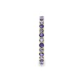 thumbnail image 4 of Iolite and Diamond 2.70mm Shared Prong Eternity Band 1.54 ct tw to 1.82 ct tw in 14K Yellow Gold.size 8.5, 4 of 7