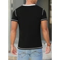 thumbnail image 3 of Iceglad Mens Henley Short Sleeve T-Shirt Cotton Lightweight Button T-Shirts Basic Casual Shirts Black M, 3 of 10