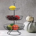 thumbnail image 4 of Frutero de 3 niveles, frutero de cocina, soporte para cestas, fruteros metálicos de encimera, soporte para almacenar frutas y verduras, 4 of 5