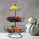 thumbnail image 4 of Frutero de 3 niveles, frutero de cocina, soporte para cestas, fruteros metálicos de encimera, soporte para almacenar frutas y verduras, 4 of 5