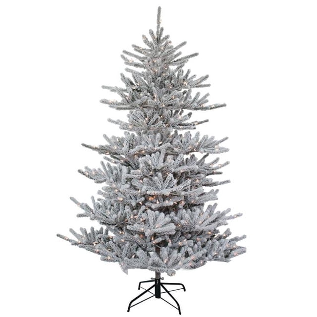 Kurt S. Adler TR2484 3 ft. Pre-Lit Flocked Pine Tree with Burlap
