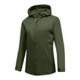 thumbnail image 7 of Duoif Rain Jacket Women, Lightweight Raincoats Zip up Outdoor Hiking Windbreaker Jackets with Hood Lightweight Raincoat Jackets for Women Green XXXXXL, 7 of 7