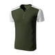 thumbnail image 3 of Playera Elvqul de Hombre Liso Verde del Ejército Manga Corta Economicas Botones Cuello Redondo, 3 of 8