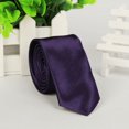 thumbnail image 1 of CHOK Mens Solid Color Tie For Men Handmade Neckties With Multiple Colors - Dark Purple, 1 of 1