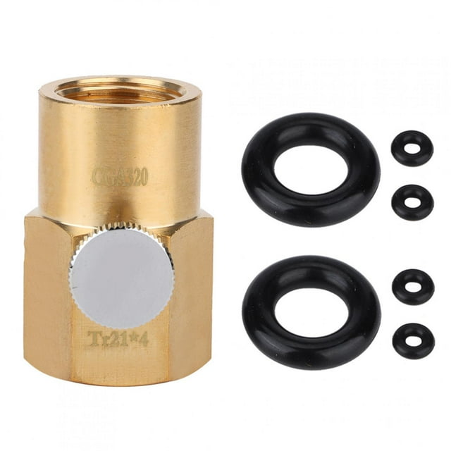 Adaptador de botella de refresco de latón TR21-4 a CGA320, conector de válvula de llenado de CO2, accesorio de llenado