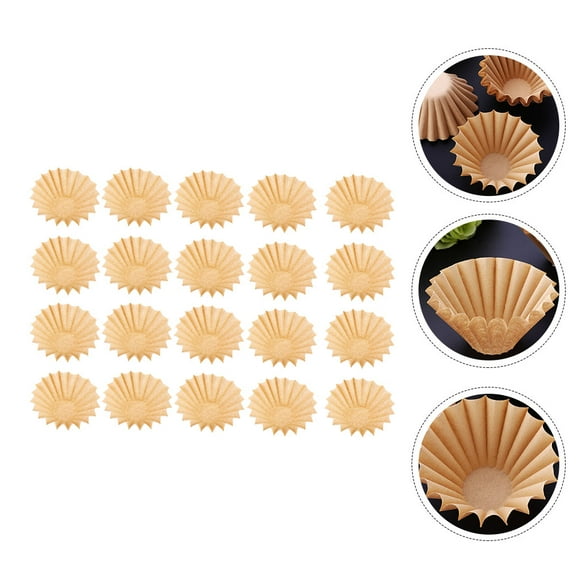 SOPOTUTU Light Brown Coffee Paper Filters for Household Brewing, Compatible with Drip Coffee Makers, 100 Count