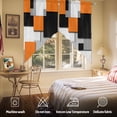 thumbnail image 5 of Orange Black Patchwork Swag Curtain Valance for Windows, Abstract Retro Art Window Treatments Short Swag Topper for Kitchen Windows Bathroom Bedroom, 28"x36", 5 of 8