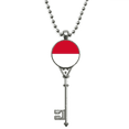 thumbnail image 1 of Indonesia national flag Asia país Colgante Collar Vintage Llavero Plata Joyas Unbranded M, 1 of 3
