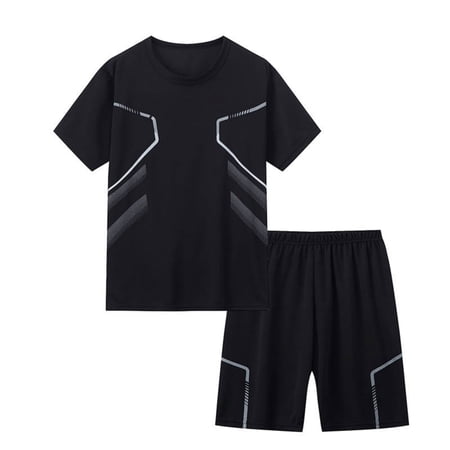 Tiijoy Summer Boys Athletic Outfits Casual Short Sleeve T-Shirt Shorts Set Sizes 12-13