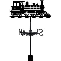 1 Set Train Iron Weather Vane Train Metal Weathervane Black Wind Direction Garden Art Decor for Roof Indicators Wind Vanes for Yard Outdoor Farm Barn Sheds Garden Patio Decoration