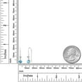 thumbnail image 6 of Gem Stone King 14K White Gold Swiss Blue Topaz and Lab Grown Diamond Earrings for Women | 0.84 Cttw | Gemstone November Birthstone | Round 4MM, 6 of 6