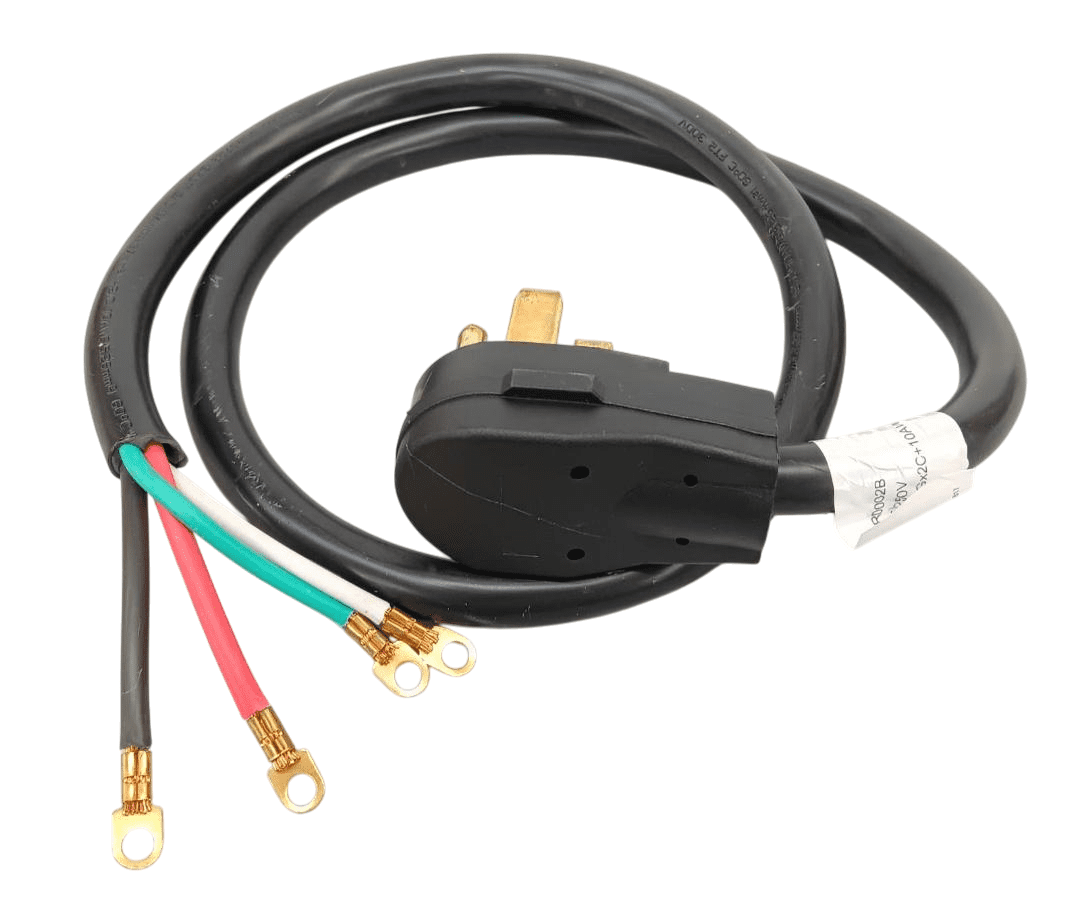 Electrical Range 4' Power Cord, 40 Amp, 4 Prong Wire, 125/250V, SRC4-40-4
