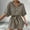 Khaki, variant on Sakmal Collared Womens Rompers Shirt Short Sleeve Dressy Blue Short Jumpsuits Striped Rompers with Belt