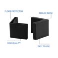 thumbnail image 4 of 4 Pcs Black Plastic Angle Iron Foot Pad L Shaped Edge Leg Cover 50mmx50mm, 4 of 6