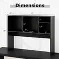 thumbnail image 3 of Costway Computer Desktop Bookcase Countertop Storage Bookshelf Organizer with 4 Cubbies Black, 3 of 10