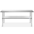 thumbnail image 2 of GRIDMANN 72 x 24 Inch Stainless Steel Table w/ Undershelf, NSF Commercial Kitchen Work & Prep Table, 2 of 7