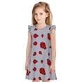 thumbnail image 1 of Fotbe Ladybug Vestido de Dormir para Niñas de 3 a 10 Años, Mangas Cortas, Estilo Princesa, Pijama Camisón con Mangas Voladas-Small, 1 of 6