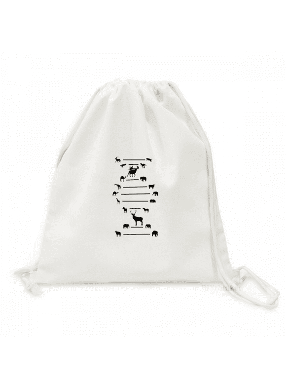 Friend Gene Animals Art Deco Fashion Backpack Canvas Drawstring Reusable Mesh Shopping Bag
