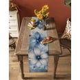 thumbnail image 5 of Boanket Blue White Daisy Table Runner - 60 Inch Long, Kitchen Dining Table Runner Dresser Scarves, Vintage Elegant Butterfly Flowers Farmhouse Decor for Coffee Tables Wedding Party Banquet, 5 of 8