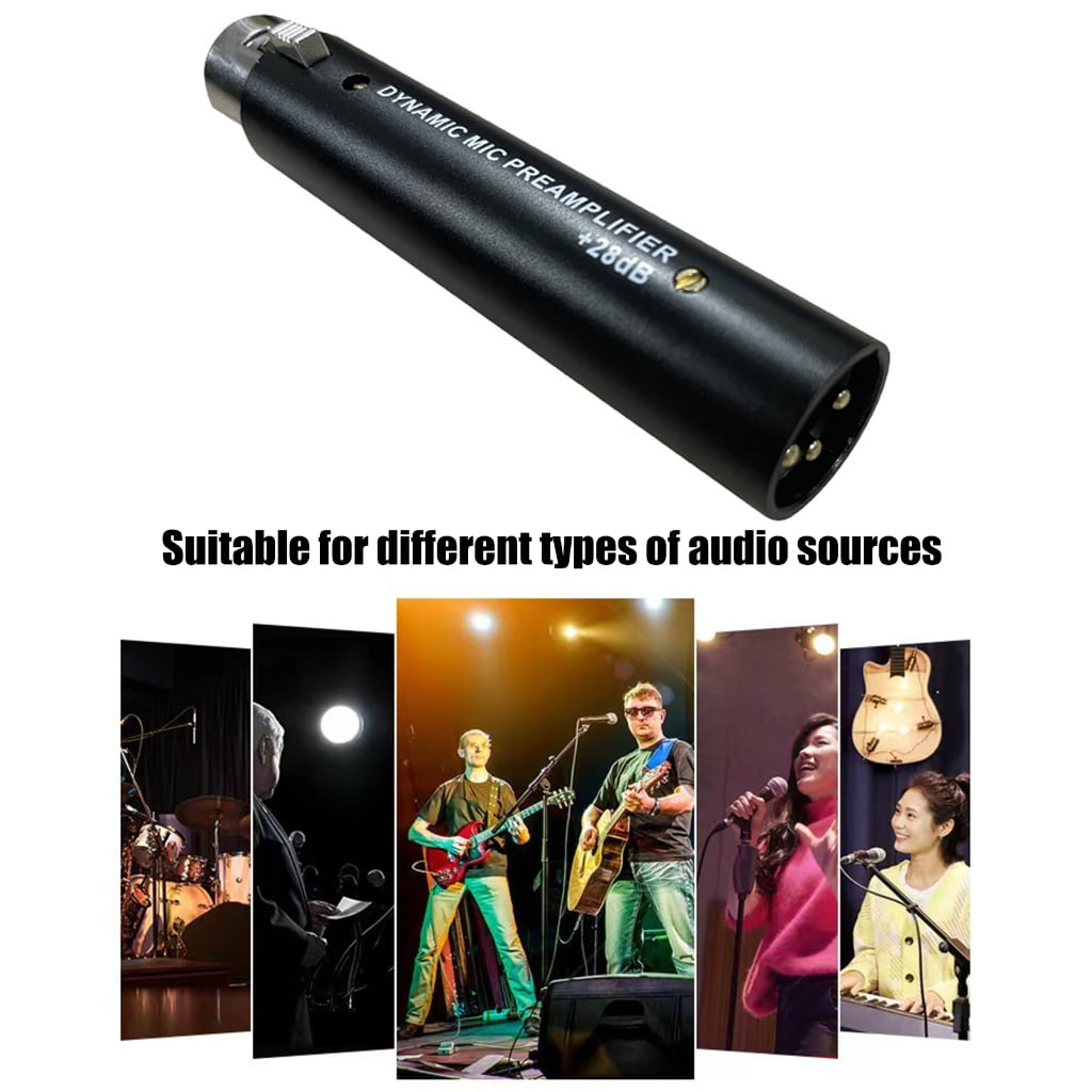Zeiwohndc HD1 Dynamic Mic Preamplifier 20Hz-20KHz Frequency with 28dB Increase 135Ω