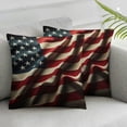 thumbnail image 3 of nygtbtfer Decorations Pillow Covers American Flag Stars Stripes Throw Pillow Case Decorative Pillow Case for Memorial Day Home Sofa Couch, 2 Pack White, 3 of 7