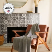 Smart Tiles Peel and Stick Backsplash, 5 Adhesive Tiles, Vintage Grey, 9x9