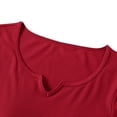 thumbnail image 7 of Nestiefly Womens Short Sleeve Shirts with Built in Bra V Neck Basic Tee Tops Summer Athletic Workout Yoga Padded Shirts Red S, 7 of 7