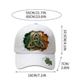 thumbnail image 3 of Gorra de béisbol para el Día de San Patricio | Gorra irlandesa para hombre y mujer | Diseño deportivo ajustable de perfil bajo | Bordado de trébol | Unisex (sirve para la mayoría de los adultos), 3 of 5