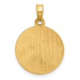 thumbnail image 2 of Auriga Fine Jewelry 14K Yellow Gold with Rhodium Satin and Polished St Anthony Medal Circle Pendant for Women (L- 21.5 mm, W- 16.2 mm), 2 of 6