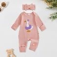 thumbnail image 2 of Staki Bamboo Onesies Baby Girls Baby Long Sleeve Romper Jumpsuit, Premium Soft Rayon One Piece Pajamas Girl Coverall Sleeper(Pink,NewBorn), 2 of 6