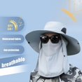 thumbnail image 5 of Sunsanly Sun Hats for Men Women Fishing Hat UPF 50+ Breathable Wide Brim Summer UV Protection Hat-Light Grey, 5 of 8