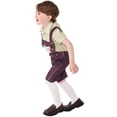 thumbnail image 3 of 3 Pcs Boys Oktoberfest Outfits Bavarian Lederhosen Pocket Shorts Short Sleeve Plaid Shirt Costume With Knee High Stockings, 3 of 7