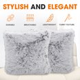 thumbnail image 5 of Cheer Collection Set of 2 18" x 18" Shaggy Long Hair Throw Pillows, 5 of 5