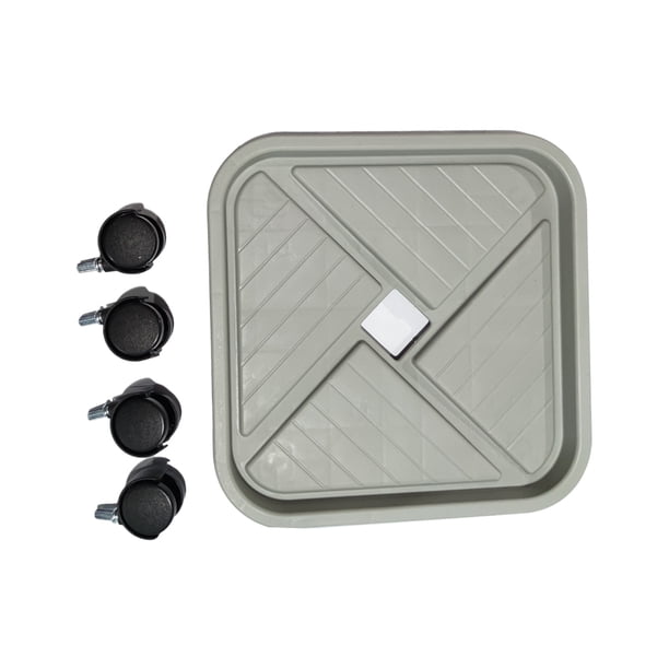 Toystoory Maceta para maceta, soporte giratorio móvil para maceta, maceta para interior y exterior, platillo para maceta, bandeja de recogida de Jardín y Patio mármol 29.5 cm