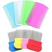8 Pieces Flea Lice Combs Double Sided Lice Removal Comb Hair Grooming Comb with Metal Teeth (Pink, Light Blue, Blue, White, Green, Red, Yellow, 4 x 2 Inch, 2.24 x 2.24 Inch)