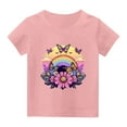 thumbnail image 7 of Spazoro Big Boys Girls Shirts Tee, Crew Neck Cute Print Short Sleeve Graphic T-Shirts Casual Summer Tops for Unisex Pink Size 5 T, 7 of 7
