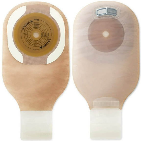Premier Ostomy Pouch Drainable up to 1.5" Stoma 12"L 1pc System Ultra Clear 8578, 5 Ct