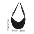 thumbnail image 2 of Yucurem Dumpling Bag Crossbody Bag Adjustable Strap Corduroy Shopping Bag (Black) Fashion shoulder bag (Black), 2 of 10