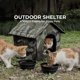 thumbnail image 2 of Outdoor Stray Cats Shelter, House for Cats and Dogs, Waterproof, Weatherproof, Warm, Feral, Pet House ShopWise Round, 2 of 11