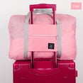thumbnail image 2 of Solid Color Waterproof Foldable Travel Bags Portable Luggage Bag (Pink), 2 of 7