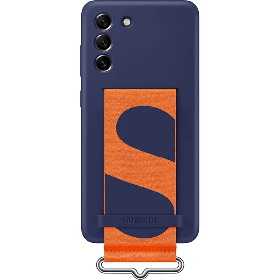 Samsung Galaxy S21 FE Silicone Cover with Strap Navy - EF-GG990TNEGWW