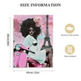 thumbnail image 2 of PRATYUS  Framed African American Black Girl Canvas Wall Art Decor Women Pictures Prints Painting Pink and Black Beach Paris Eiffel Tower Abstract Living Room Bedroom Bathroom Room, 2 of 5